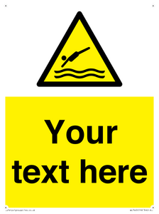 Custom Warning diving area